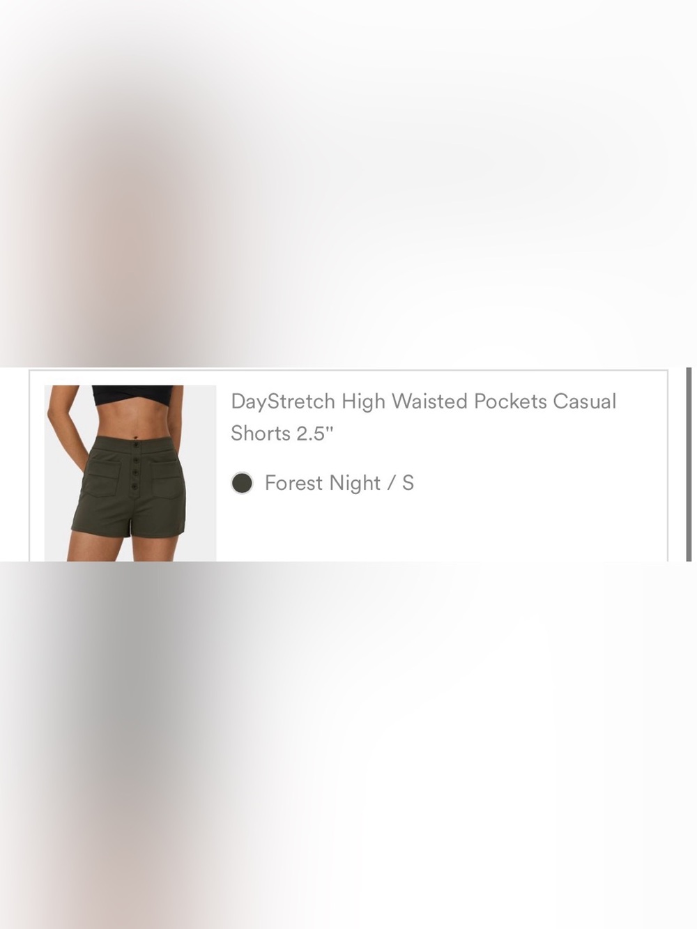 HALARA Olive Green High-Waist Button-Front Women's Shorts - Picture 3 of 3